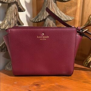 Kate Spade Red Crossbody Bag with Gold Hardware